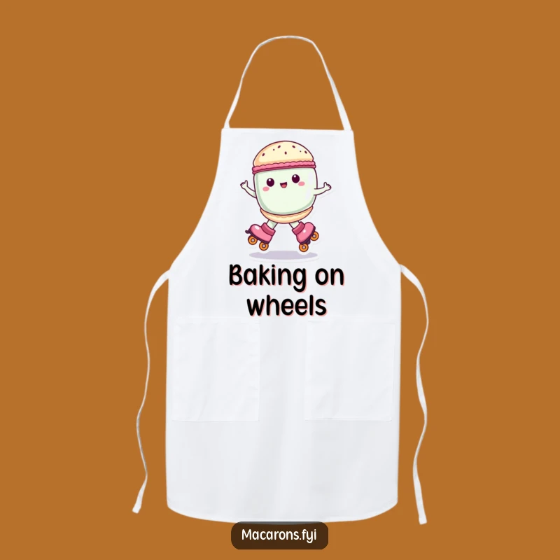 Funny Macaron Roller Skate Apron - Bake with Joyful Flair!