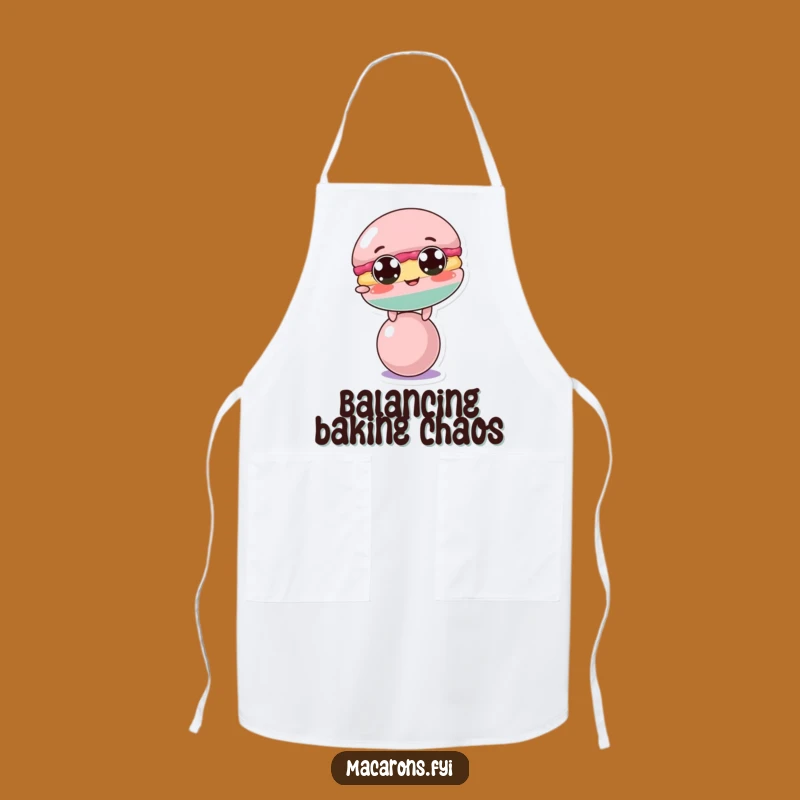 Funny Macaron Balance Apron: Cook with Comedic Style and Protect Your Clothes