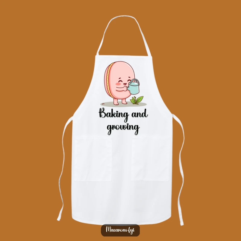 Funny Growing Macaron Apron: Gardener's Delight, Sweet Funny Gift