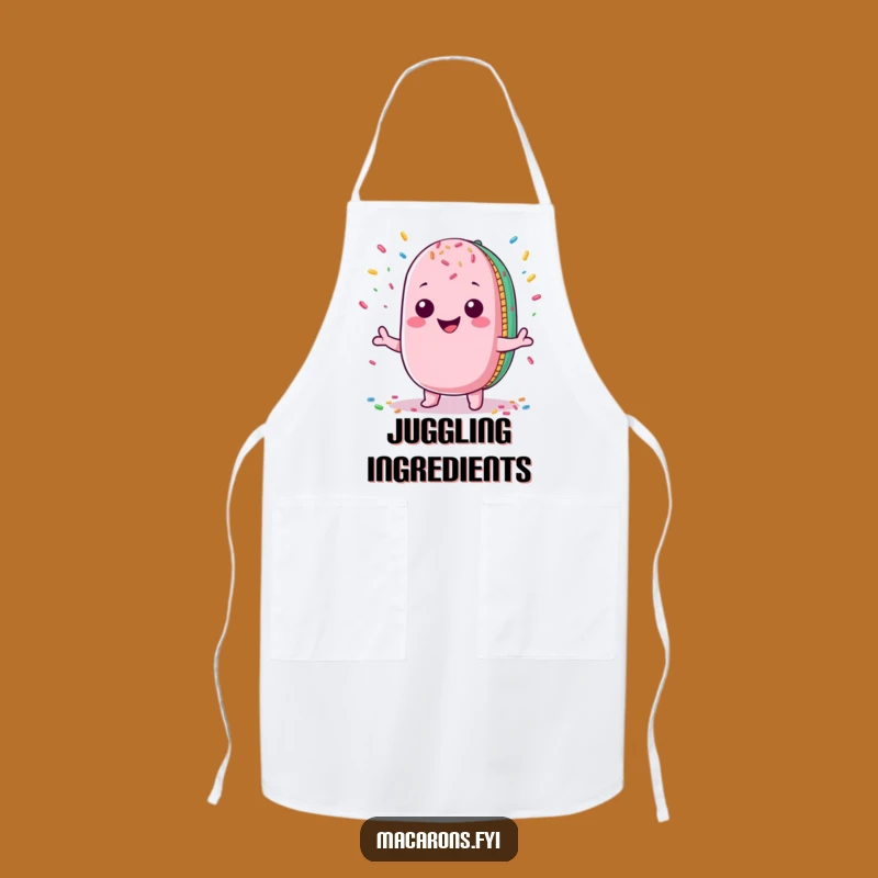 Funny Kawaii Macaron Juggling Apron: Cook with Sprinkles, Ideal Gift for Chefs