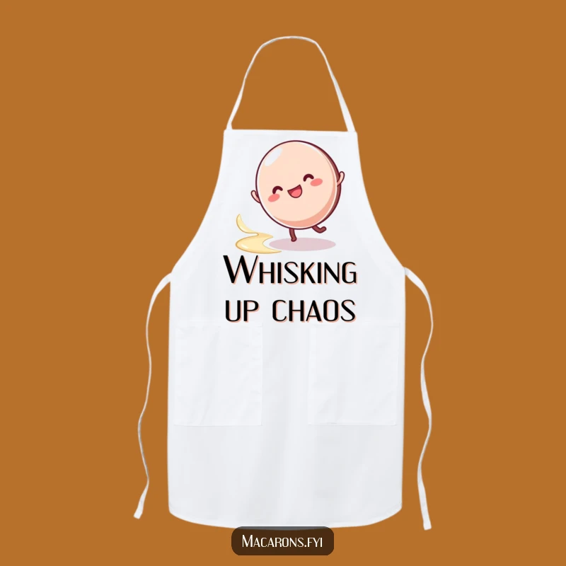 Funny Macaron Cartwheel Apron: Cook with Playful Swirls of Creamy Fun