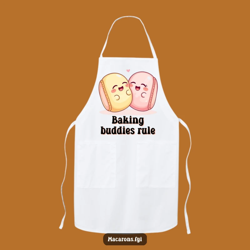 Funny Macaron Friends Apron: Giggling Bakers, Hilarious Kitchen Accessory