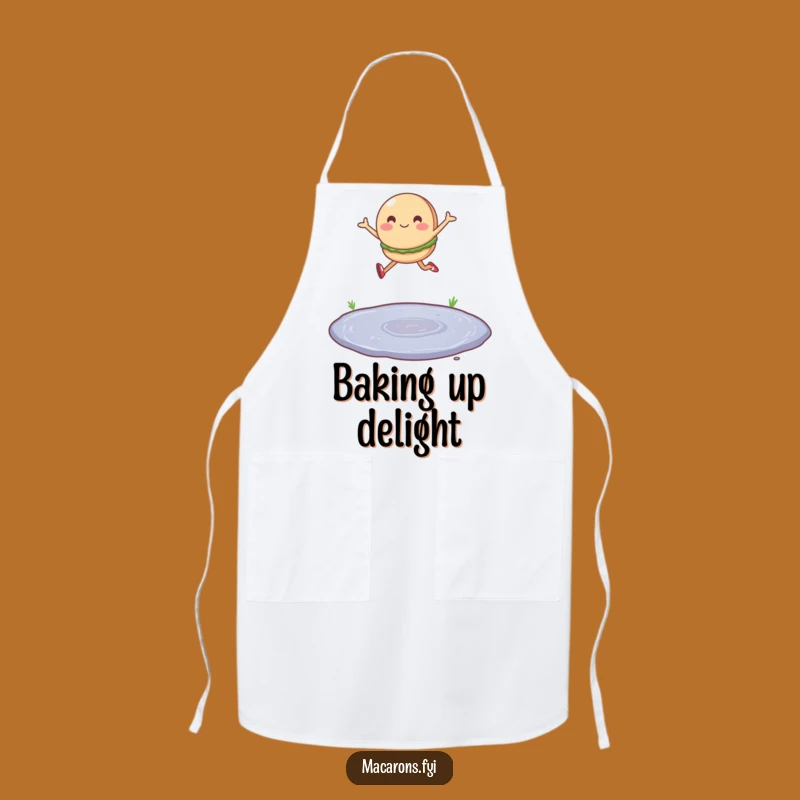 Funny Macaron Kitchen Leap Apron: Cook with Joyful Flair