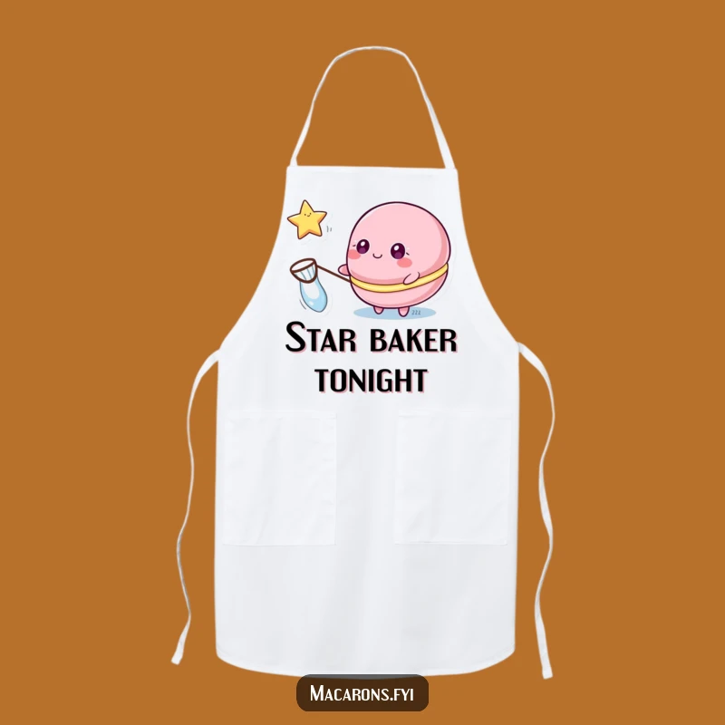 Funny Macaron Star Catcher Apron: Catch Wishes While You Cook!