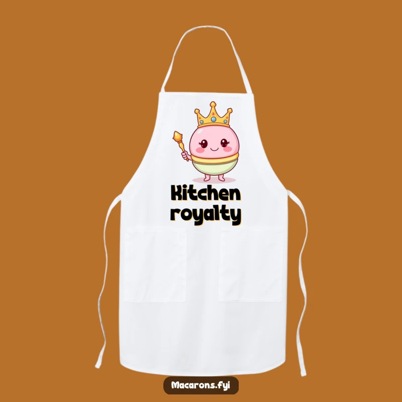 Funny Royal Macaron Apron - Cook Like Royalty!