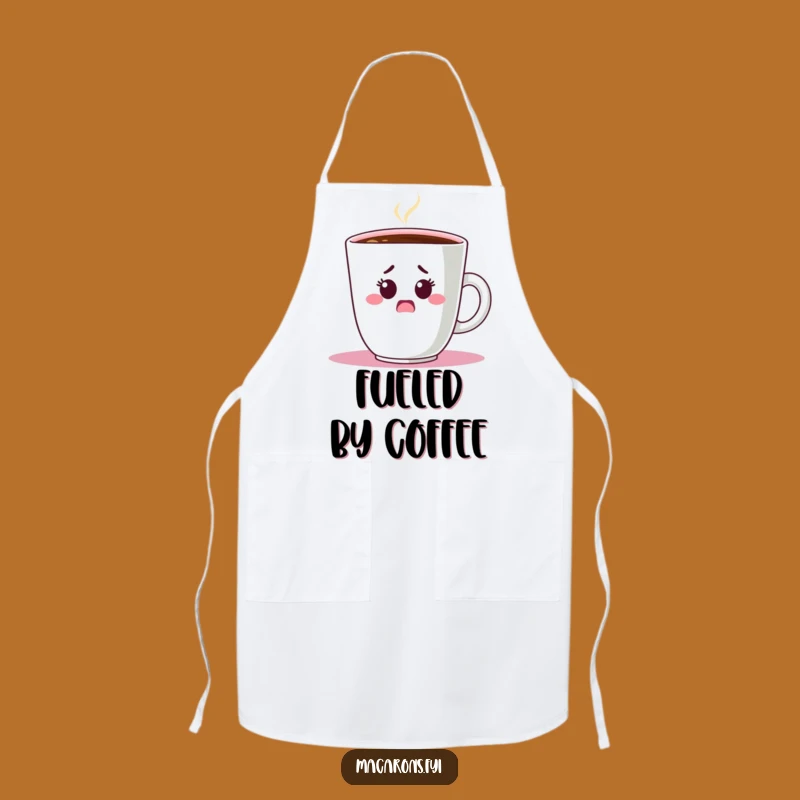 Funny Shocked Macaron Coffee Apron: Cook with Surprise!