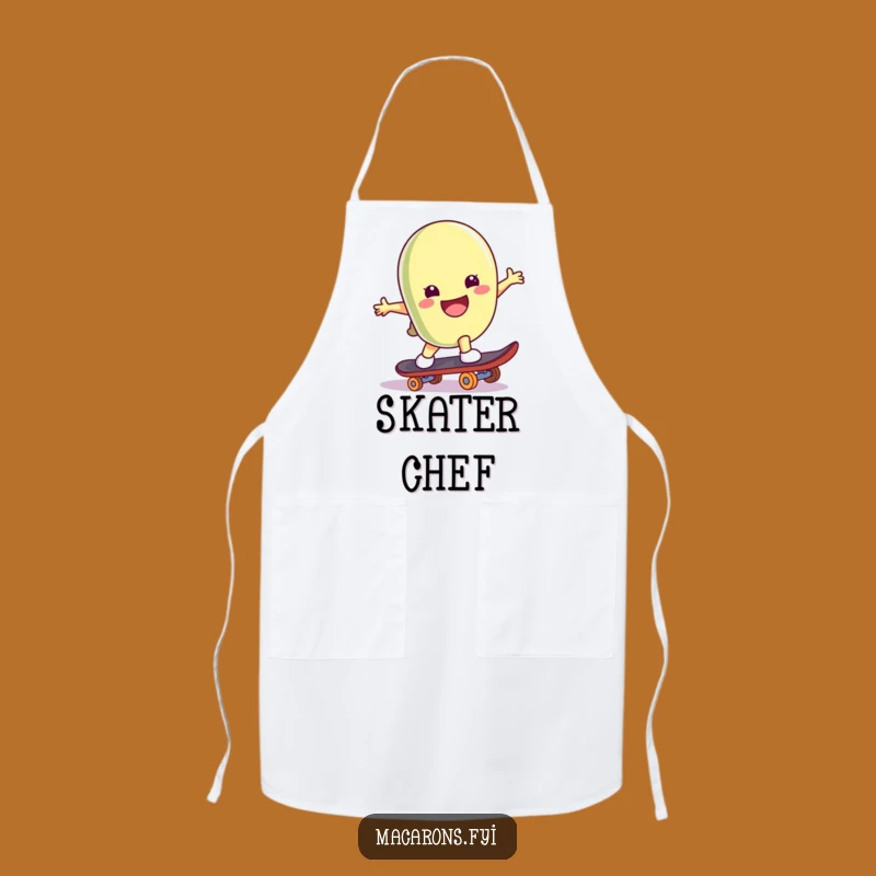 Funny Skater Macaron Apron - Kitchen Street Style Gift for Cooks