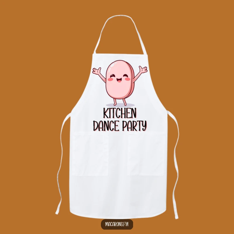 Funny Macaron Dance Apron: Joyful Chef Character Gift
