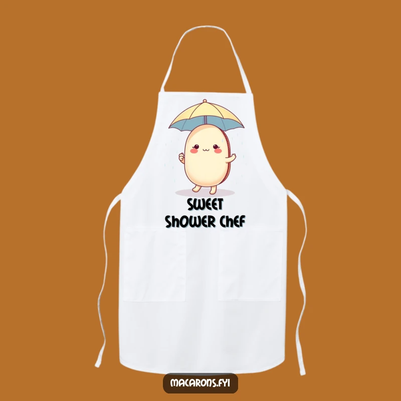 Funny Macaron Sugar Shower Apron: Cook with Whimsical Sweetness and Charm
