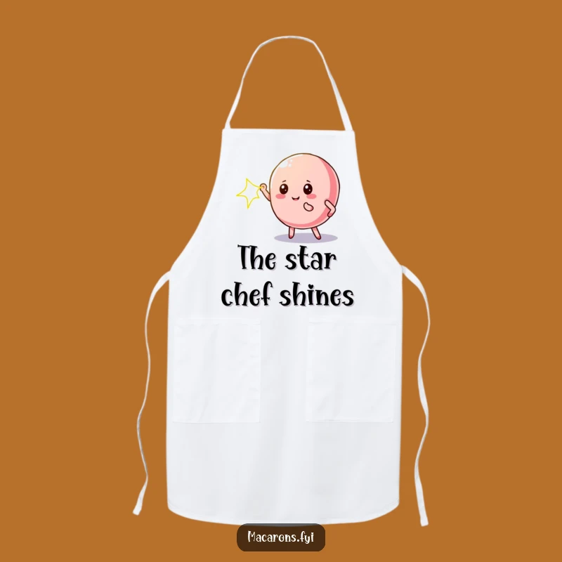 Funny Macaron Star Apron: Kitchen Spotlight Chef's Accessory