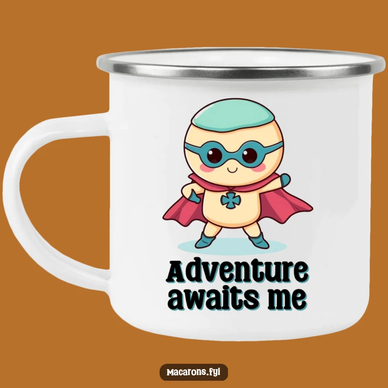 Funny Superhero Macaron Camping Mug Fuel Your Adventures