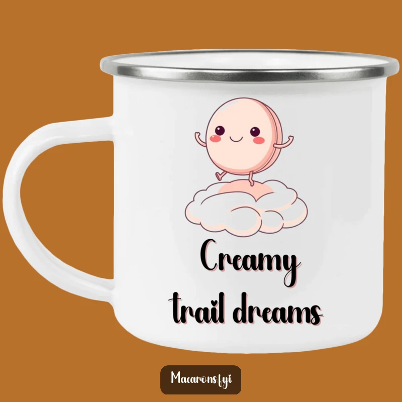 Funny Joyful Macaron Camping Mug - Sweet Sips on Your Adventures!