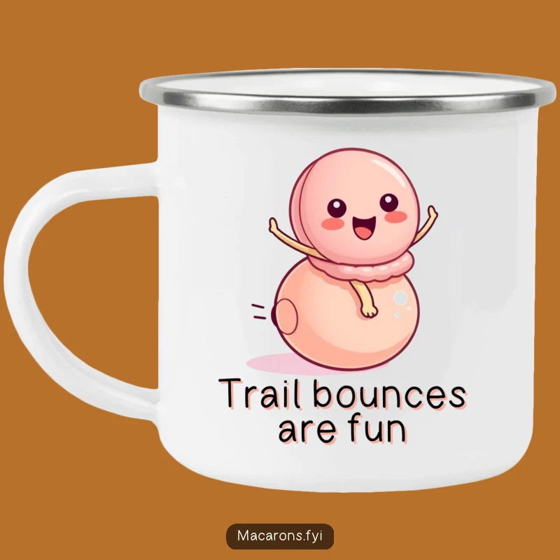 Funny Peppy Macaron Ball Rider Camping Mug - Adventure Bounce Gift!