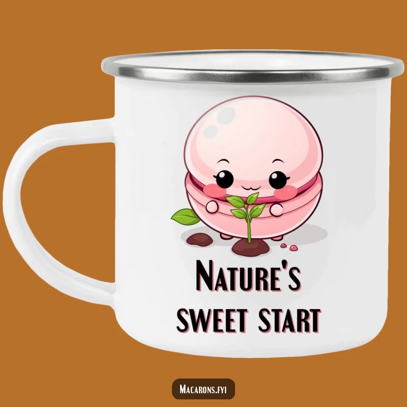 Funny Macaron Gardener Camping Mug: Outdoor Mischief Planting Coffee Cup