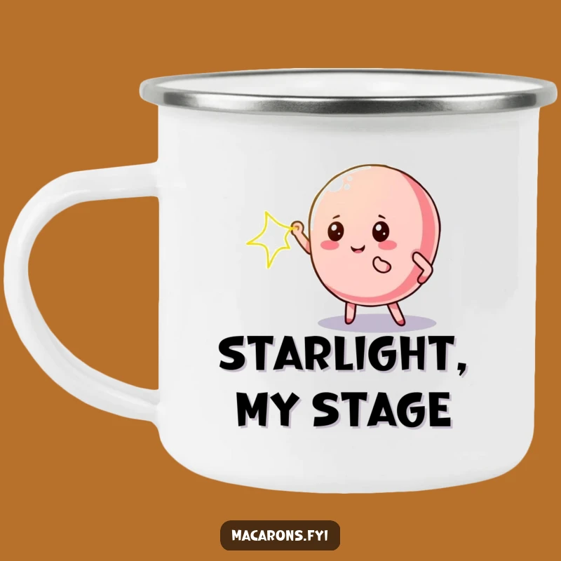 Funny Macaron Star Camping Mug: Outdoor Spotlight Coffee Cup