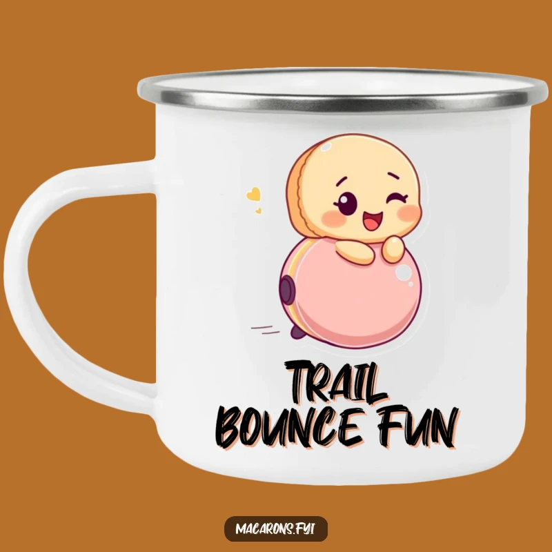 Durable Funny Macaron Bouncing Ball Camping Mug: Adventure with Glee and a Wink