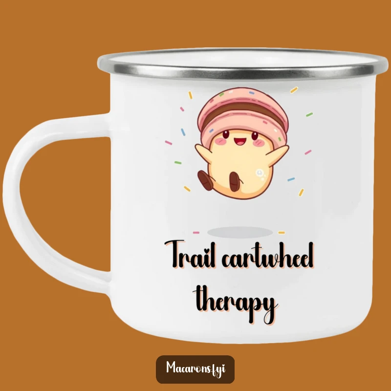 Funny Macaron Cartwheel Camping Mug: Adventures with Hilarious, Sweet Company