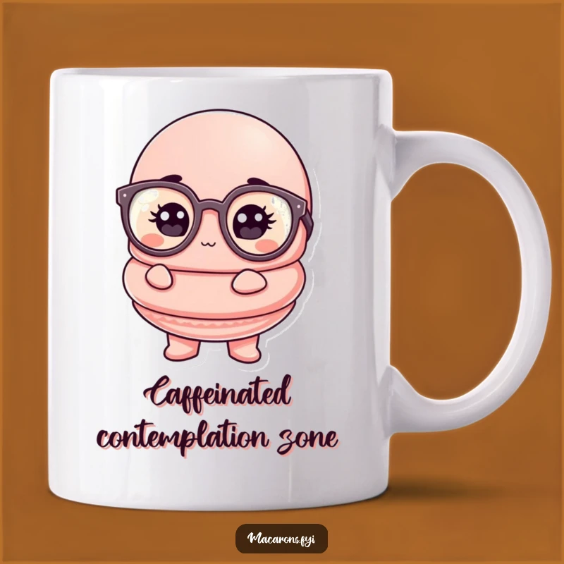 Funny Macaron Scholar Mug: Oversized Glasses Thoughtful Treat Funny Gift