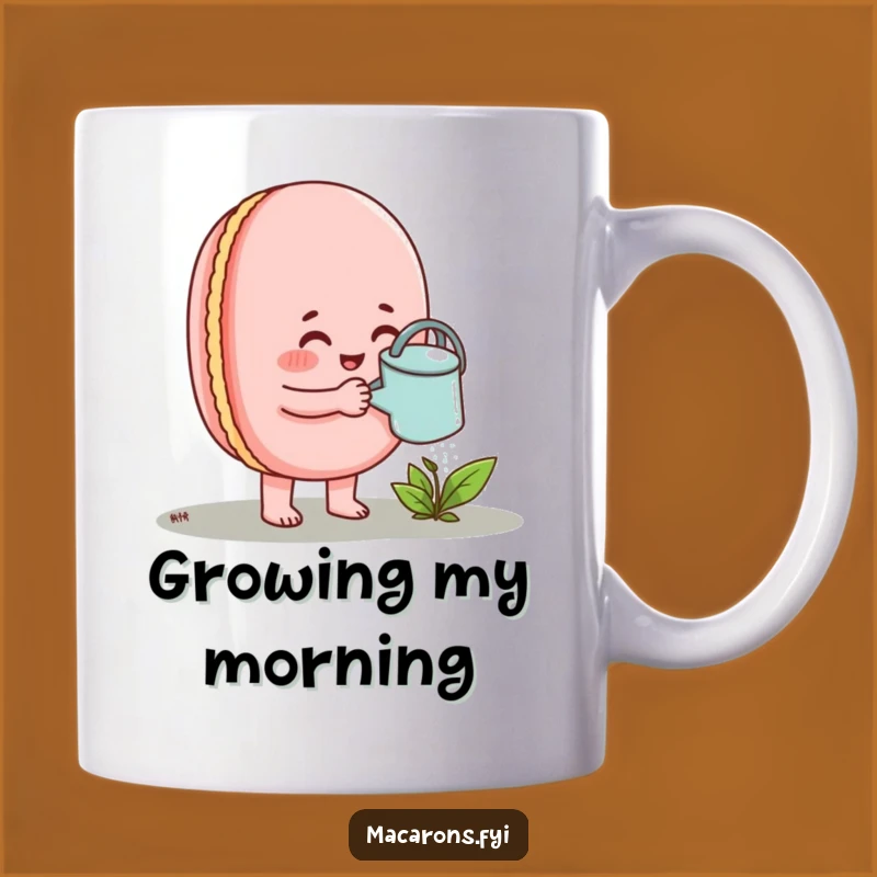 Funny Growing Macaron Mug: Nurturing Dreams, Sweet Encouragement Funny Gift