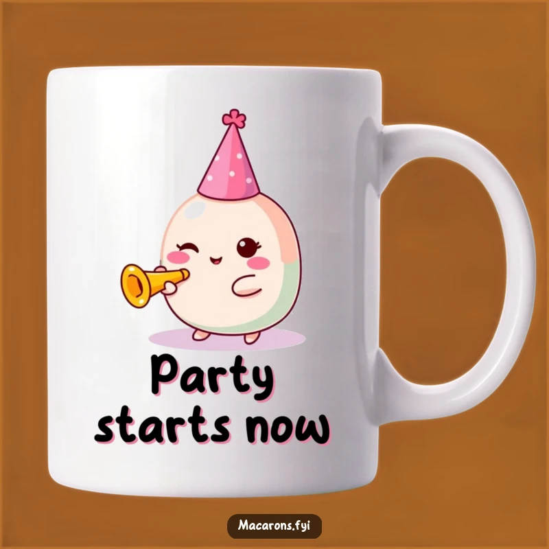 Funny Kawaii Macaron Party Mug: Celebrate Joy, Perfect Gift for Party Goers