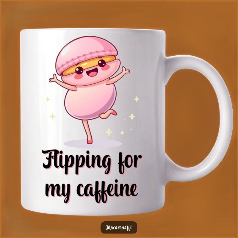 Funny Macaron Cartwheel Mug: A Hilarious Treat for Dessert Lovers, Perfect Fun Gift!