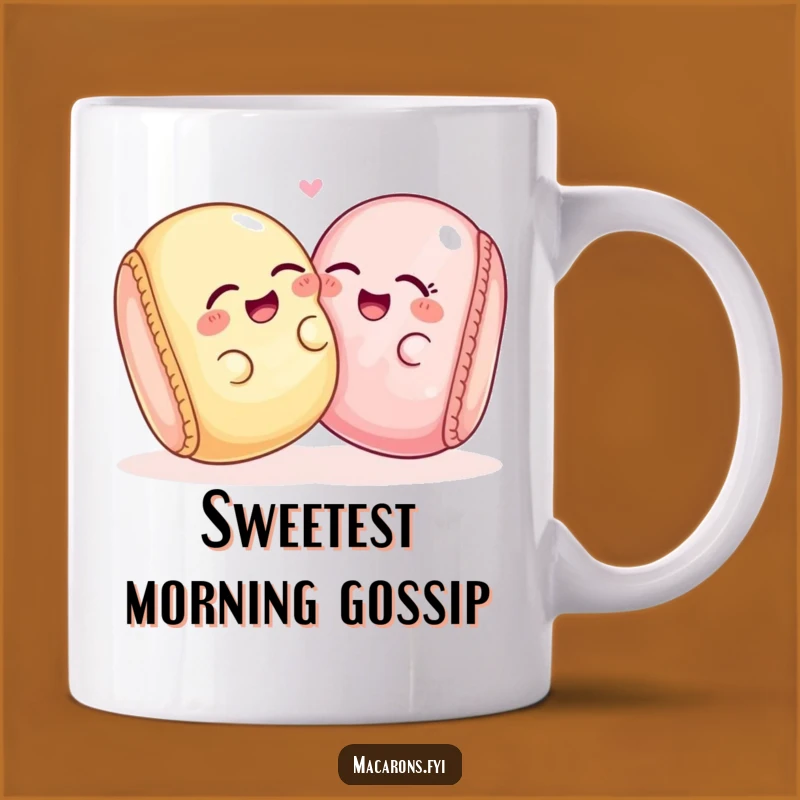 Funny Macaron Friends Mug: Giggling Pair, Perfect Humorous Gift