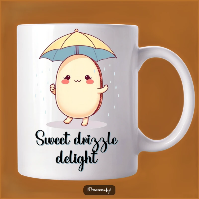 Funny Macaron Sugar Shower Mug: Whimsical Dancing Treat for Sweet Humor Lovers