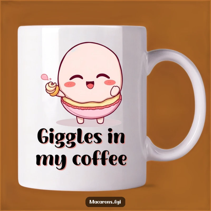 Funny Macaron Tickle Mug - Giggling Sweet Character Joyful Gift!