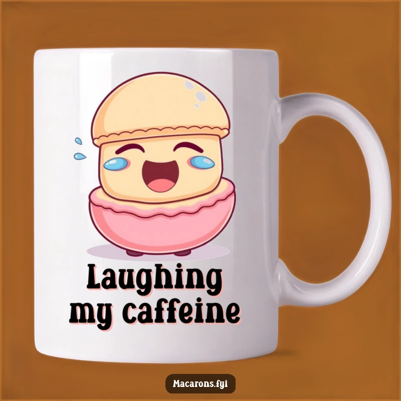Funny Macaron Laughing Mug: Hilarious Character Gift for Giggles