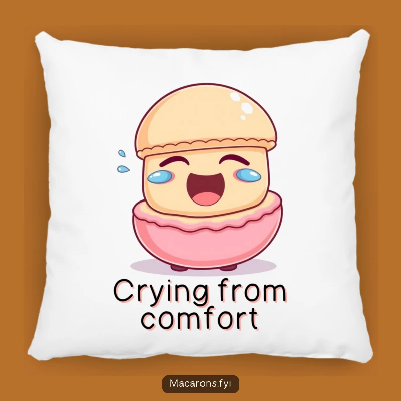 Funny Macaron Laughing Pillow: Cozy Character Cushion for Joy