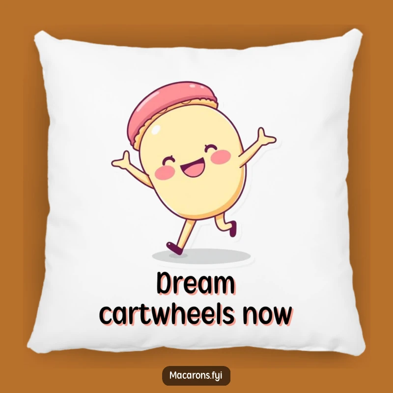 Funny Macaron Cartwheel Pillow: Cozy Acrobat, Comfy Decorative Accent