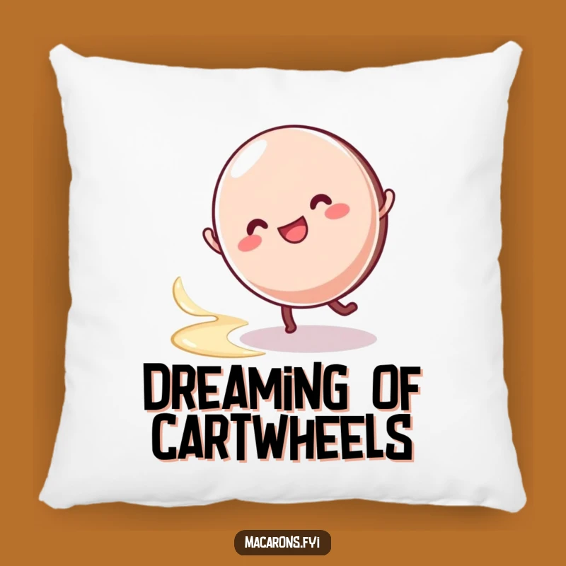 Cuddly Funny Macaron Cartwheel Pillow: Soft Comfort with a Creamy Swirl of Fun