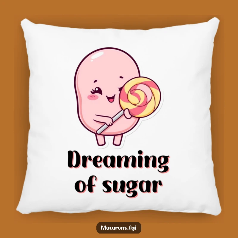 Funny Kawaii Macaron Lollipop Pillow: Soft Winking Character Cozy Gift