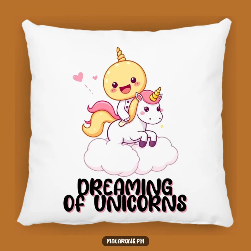 Funny Macaron Unicorn Ride Pillow: Cozy Comfort with Magical Charm, Ideal Funny Gift!