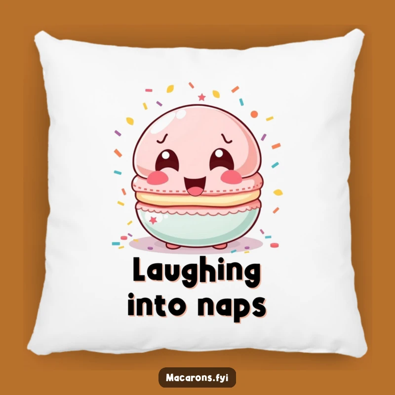 Funny Confetti Macaron Pillow: Cuddle Up with Celebration and Smiles