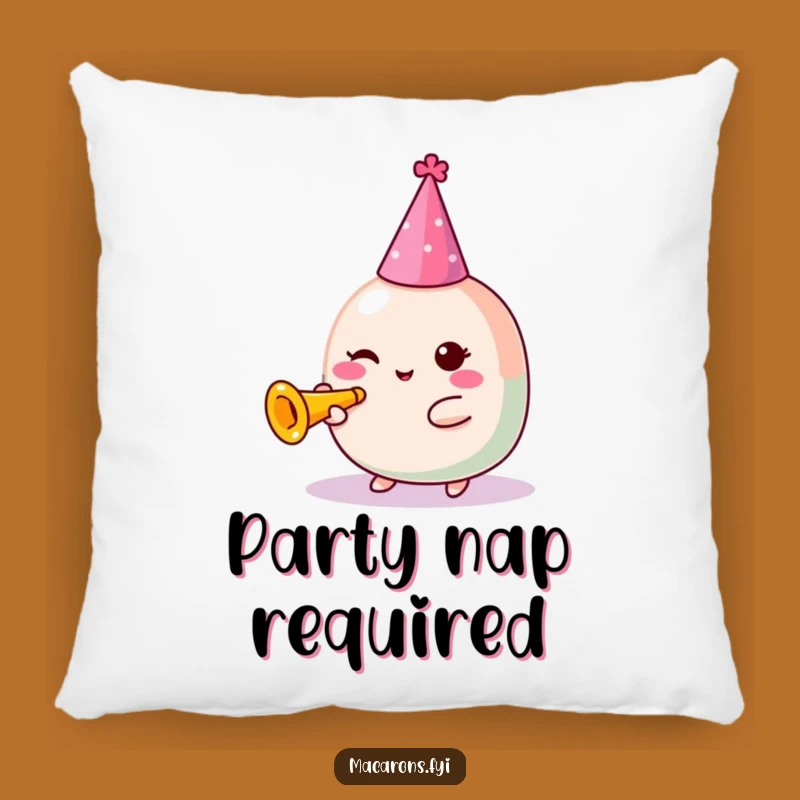 Funny Kawaii Macaron Party Pillow: Cozy Celebration, Perfect Huggable Gift