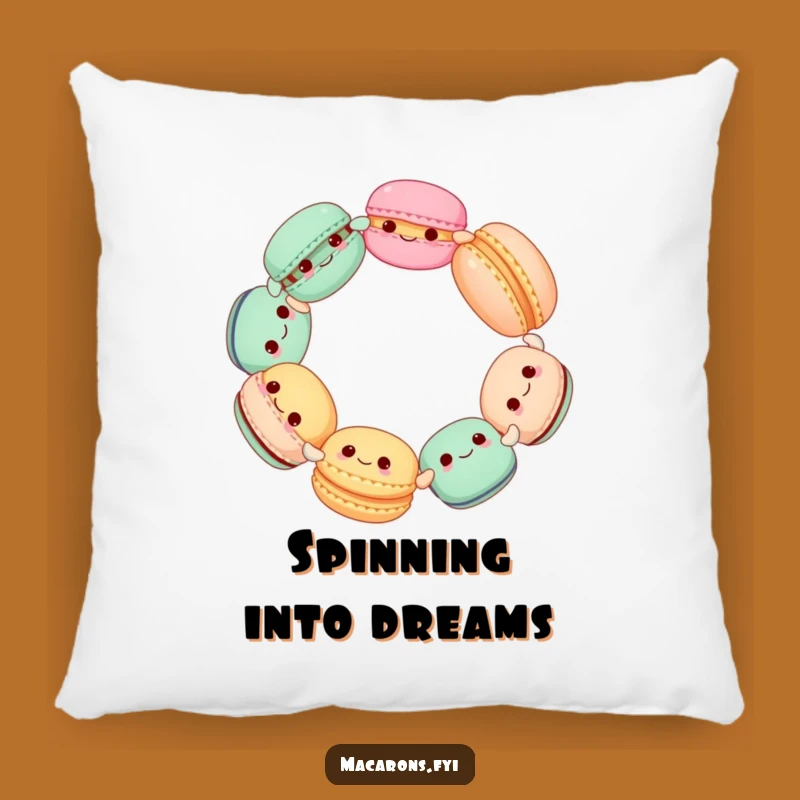 Funny Macaron Circle Pillow: Cozy Comfort with Adorable Spinning Sweets