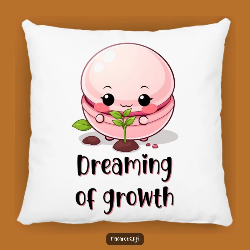 Funny Macaron Gardener Pillow: Cozy Mischief Planting Decorative Cushion