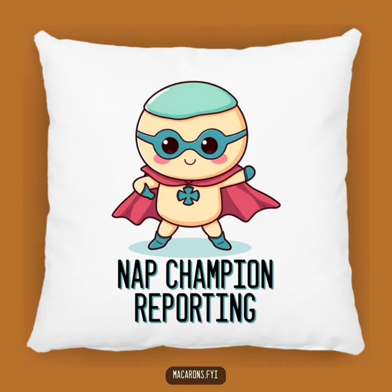 Funny Superhero Macaron Pillow Sweet Comfort for Heroic Nights