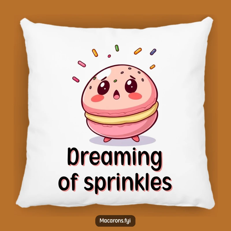 Funny Surprised Macaron Pillow a Cozy Sweet Treat Accent Pillow Gift