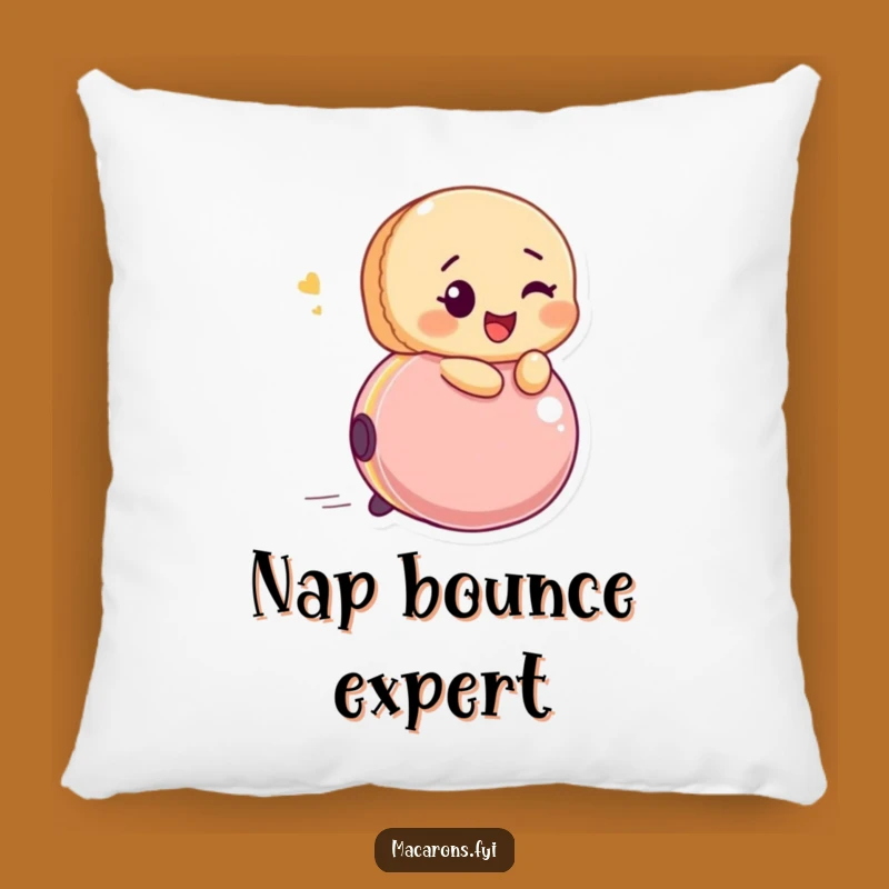 Cuddly Funny Macaron Bouncing Ball Pillow: Soft Comfort with Glee and a Wink