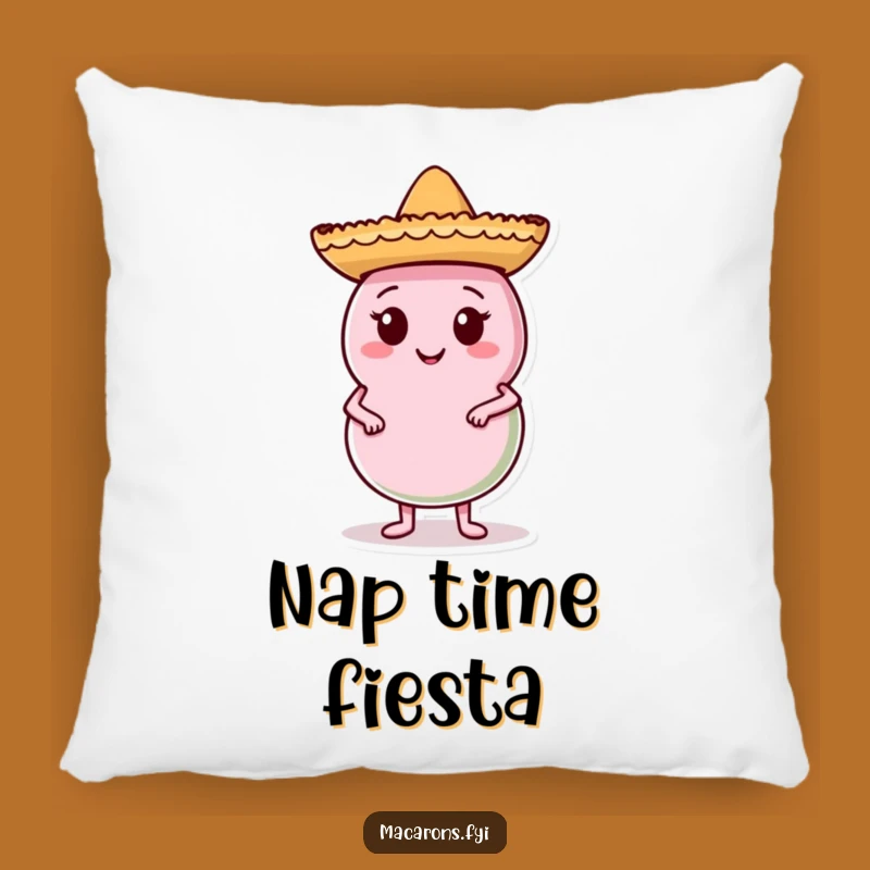 Funny Macaron Sombrero Pillow: Cozy Comfort, Hilarious Decorative Gift!