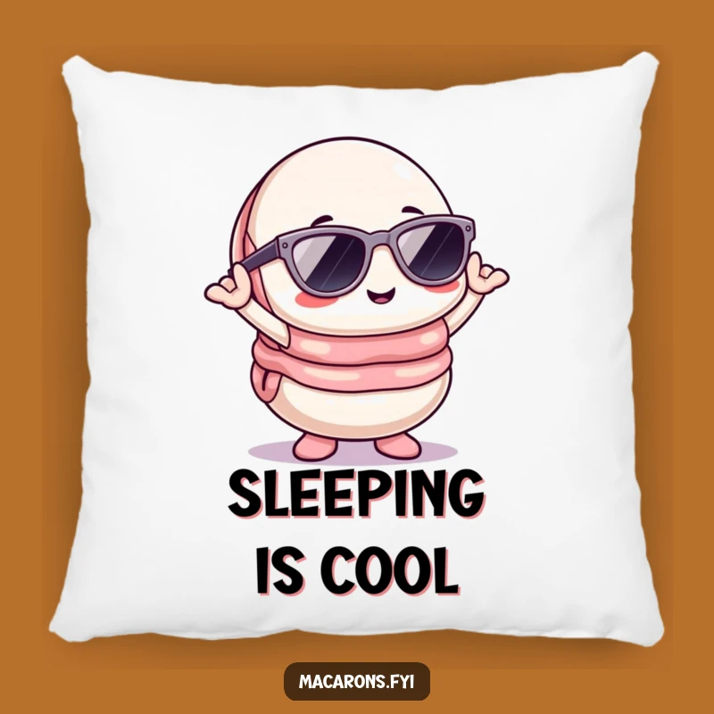 Funny Kawaii Macaron Sunglasses Pillow: Soft Cool Character Cozy Gift