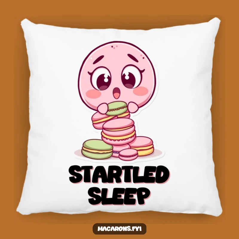 Cozy Funny Surprised Macaron Dropping Pillow - Soft & Relatable Decor Gift