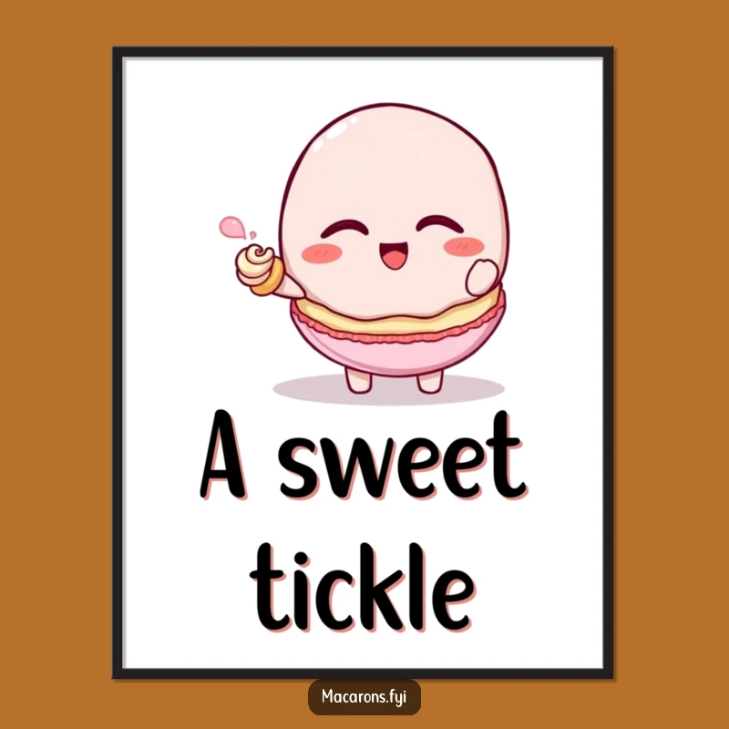 Funny Macaron Tickle Digital Art - Instant Giggling Sweet Download!