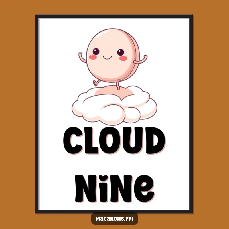 Funny Bouncing Macaron Digital Art - Instant Sweetness for Your Walls!