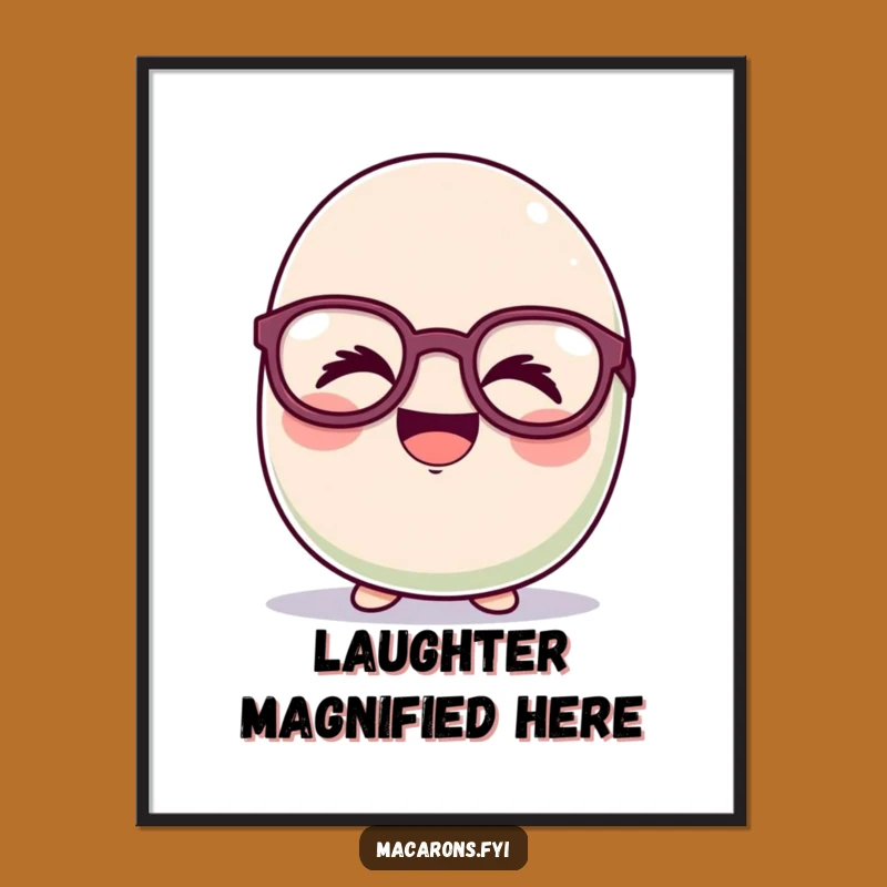 Funny Giggling Macaron Digital Art: Instant Laughter Print