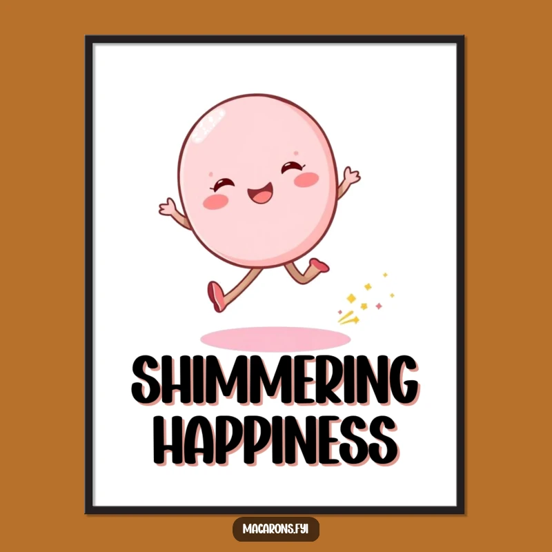 Funny Macaron Skip Digital Print: Instant Sweetness and Joy for Your Walls