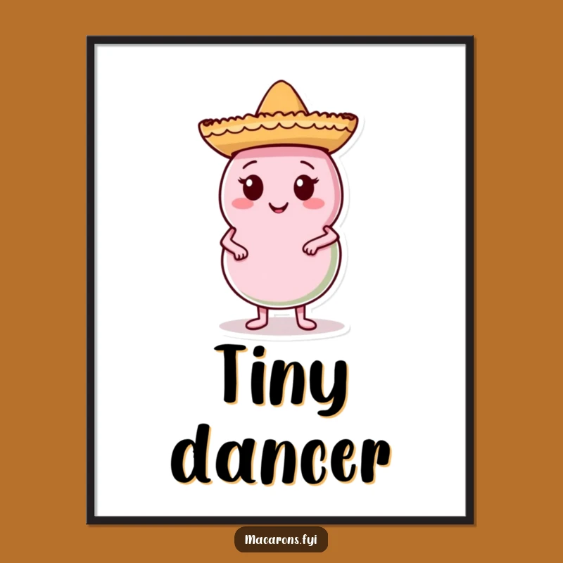 Funny Macaron Sombrero Digital Art: Instant Humor & Confidence, Gift!