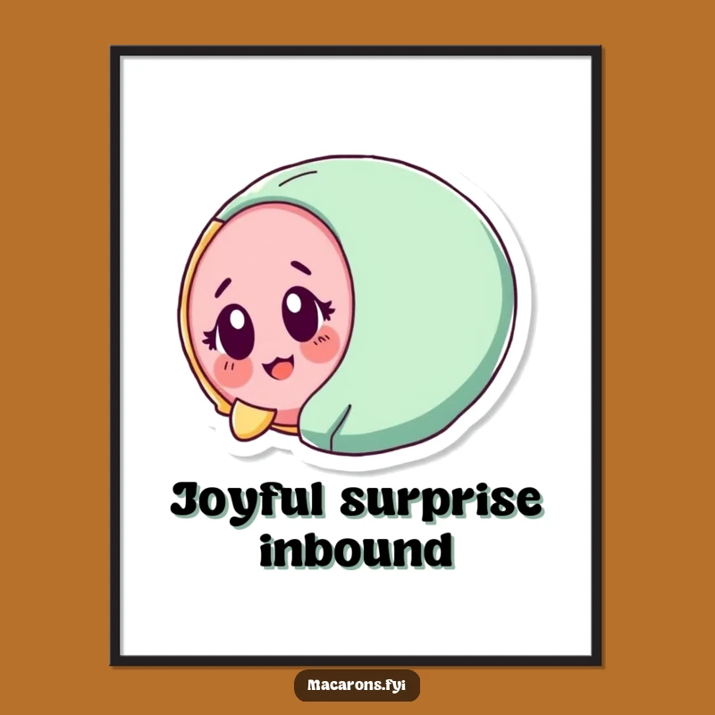 Funny Macaron Tumbling Digital Art: Instant Surprise Macaron Download for Delightful Decor
